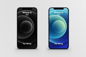 Free iPhone 12 Pro Mockup (2 Colors)