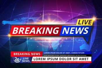Template style live breaking news Free Vector