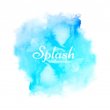 Blue watercolor splash decorative design background Free Vector