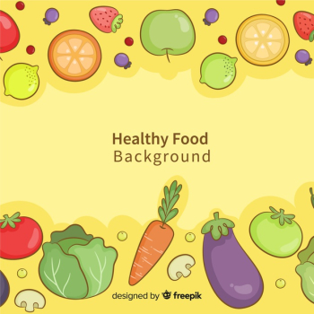 Hand drawn healthy food background Free Vector
