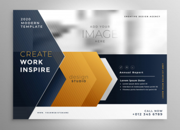 Abstract professional brochure design template Free Vector