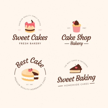 Bakery cake logo illustration concept Free Vector
