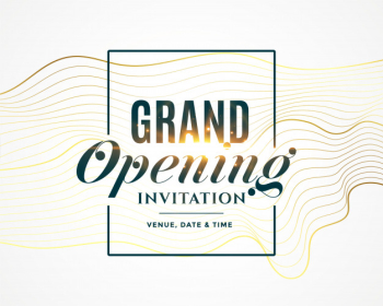 Grand opening invitation Free Vector