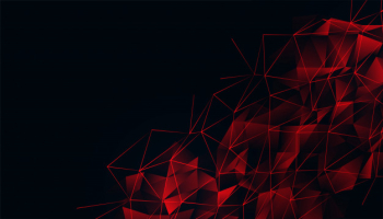 Black background with red glowing low poly mesh Free Vector