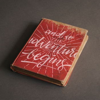 Old book mockup for adventure concept Free Psd