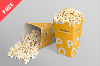 Free Popcorn Box Mockup popcorn box mockup free 