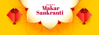 Indian style makar sankranti festival design design Free Vector