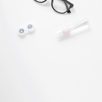 Eye care products with copy space Free Photo