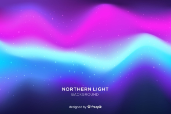 Colorful northern lights background Free Vector