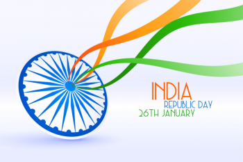 Abstract indian flag design for republic day Free Vector