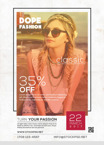 Dope Classic Fashion â Free PSD Flyer Template