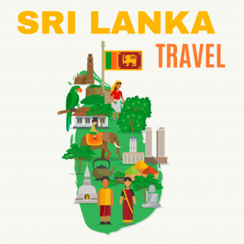 Sri lanka flat illustration Free Vector