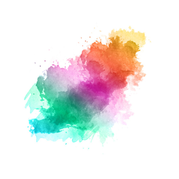 Nice handmade brush with the colors of the rainbow Free Vector