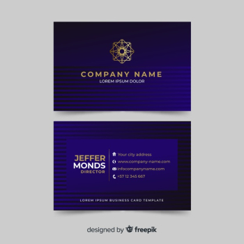 Elegant classic business card template Free Vector