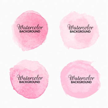 Watercolor vector set colorful hand drawn isolated round spots Free Vector