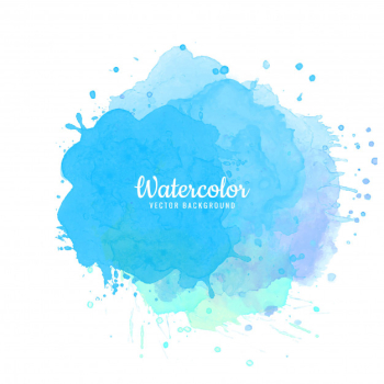 Abstract blue watercolor splash background Free Vector