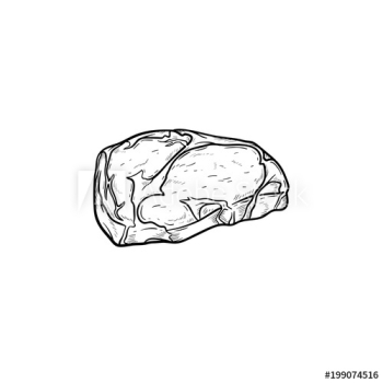 T-bone beef steak hand drawn outline doodle icon
