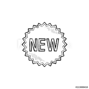 New product star sticker hand drawn outline doodle icon