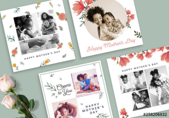 Floral Mother's Day Photo Collages with Filters