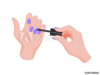 Hand applying nail polish