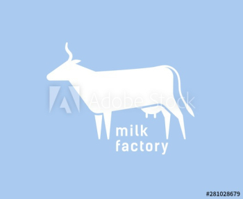 Logotype with silhouette of cow