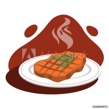 Tasty steak on the plate