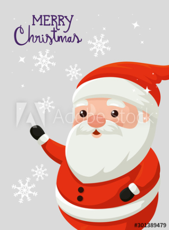 merry christmas poster with santa claus design