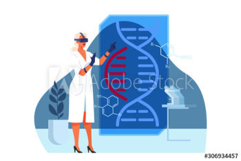 Vector illustration for idea of innovative healthcare and medical research