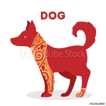 Vector illustration of traditional chinese zodiac animal