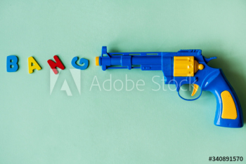 Bright and colorful plastic toy gun