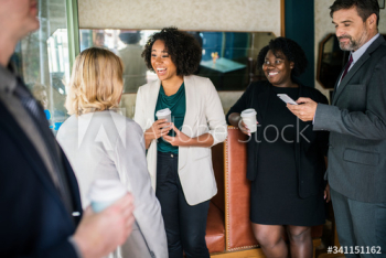 Businesswomen discussing and having fun