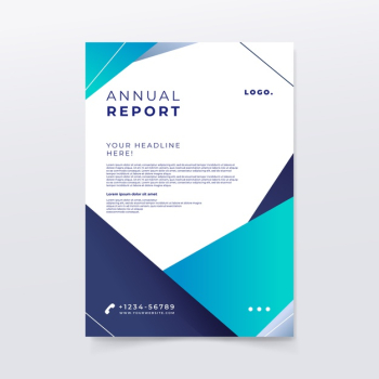 Colorful abstract annual report template Free Vector