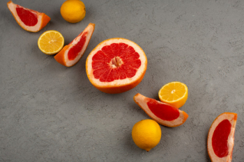 Citrus fruits fresh ripe juicy on the light floor Free Photo