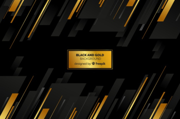 Black and gold background Free Vector