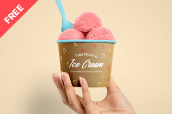 Free Ice Cream Cup Mockup v a free mockup o tce cream dannabie foe ca ce me free 