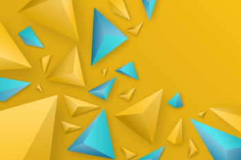 3d triangle background with vivid colors Free Vector