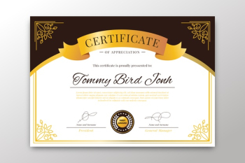 Elegant theme for certificate template Free Vector