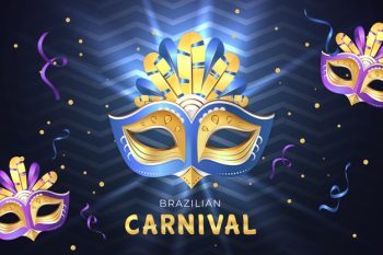 Realistic brazilian carnival background Free Vector