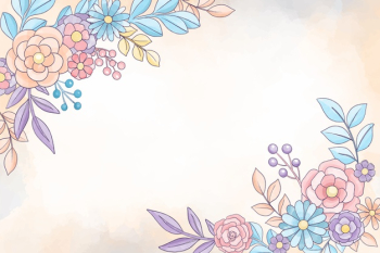 Watercolor floral background in pastel colors Free Vector