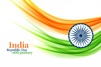 Indian creative flag design for republic day Free Vector