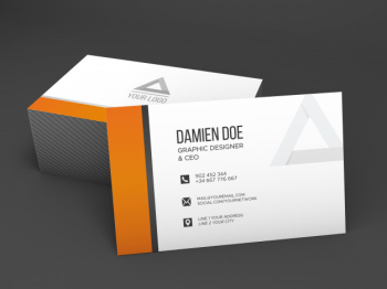 Realistic shaded business card mockup Free Psd