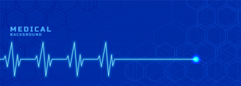 Medial heartbeat line banner for healthcare industry Free Vector