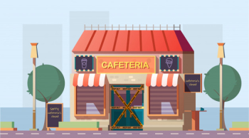 Closed because of bankruptcy cafe cartoon vector Free Vector