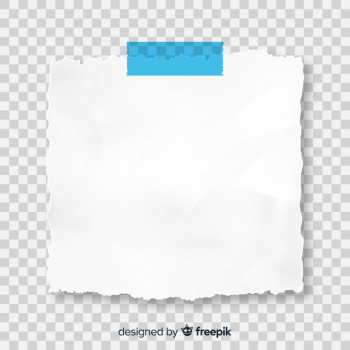 Realistic post note on transparent background Free Vector