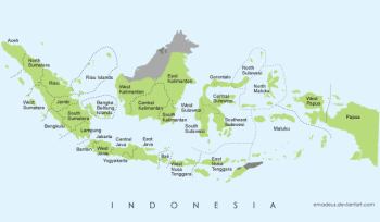 Free Vector Map of Indonesia