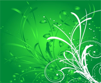 Abstract Green Floral Background