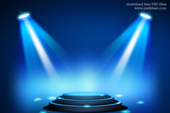 Stage Lighting Background with Spot Light Effects (PSD)