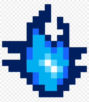 Transparent Flame 8 Bit - Blue Flame Pixel Art, HD Png Download ...