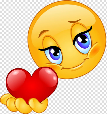 Emoticon Emoji Heart Smiley Love, Emoji transparent background PNG clipart