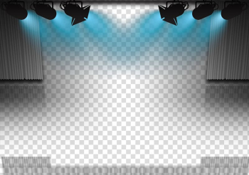PAR lights and stage , Spotlight Stage lighting , stage transparent background PNG clipart
